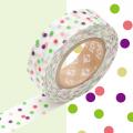 Masking Tape pois multicolores verts